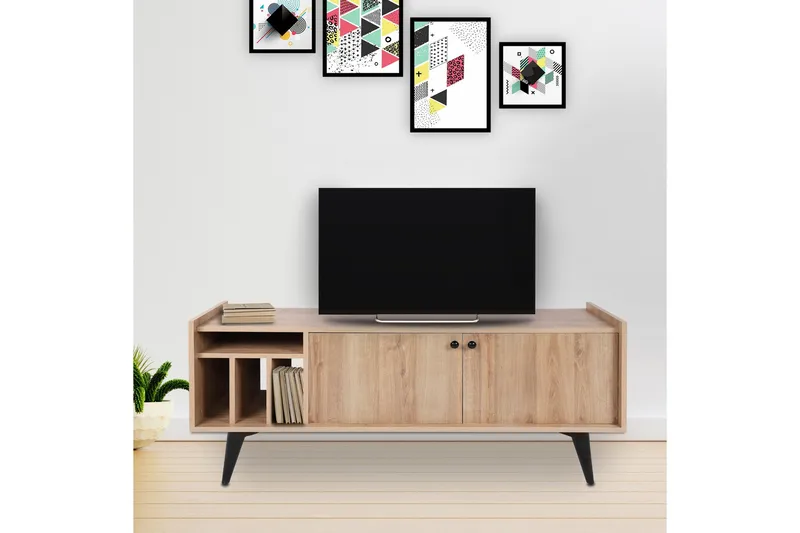 Winskill Tv-bänk 150 cm - Natur/Svart - Möbler - TV- & Mediamöbler - TV bänk & mediabänk