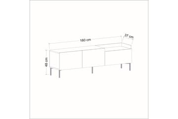 Tv-bänk Mijara 160x37 cm Svart - Hanah Home - Möbler - TV- & Mediamöbler - TV bänk & mediabänk
