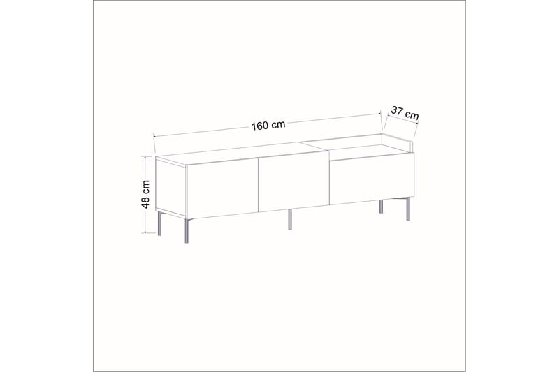 Tv-bänk Mijara 160x37 cm Svart - Hanah Home - Möbler - TV- & Mediamöbler - TV bänk & mediabänk