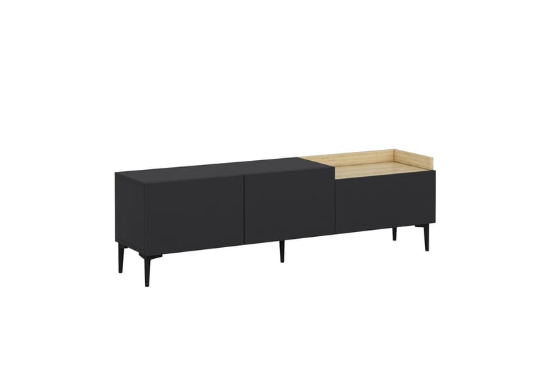 Tv-bänk Mijara 160x37 cm Svart - Hanah Home - Möbler - TV- & Mediamöbler - TV bänk & mediabänk