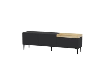Tv-bänk Mijara 160x37 cm Svart - Hanah Home - Möbler - TV- & Mediamöbler - TV bänk & mediabänk