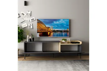 Mijara Tv-bänk 160x37 cm Svart - Hanah Home - Möbler - TV- & Mediamöbler - TV bänk & mediabänk