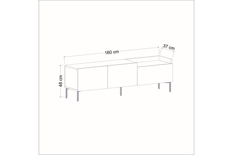 Mijara Tv-bänk 160x37 cm Svart - Hanah Home - Möbler - TV- & Mediamöbler - TV bänk & mediabänk