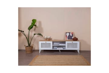 TV-bänk Mjudi Uvra Vit / Ek - Vit / Ek - Möbler - TV- & Mediamöbler - TV bänk & mediabänk