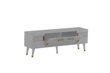 Tv-bänk Moda 150x35 cm Vit/Guld - Hanah Home - Möbler - TV- & Mediamöbler - TV bänk & mediabänk