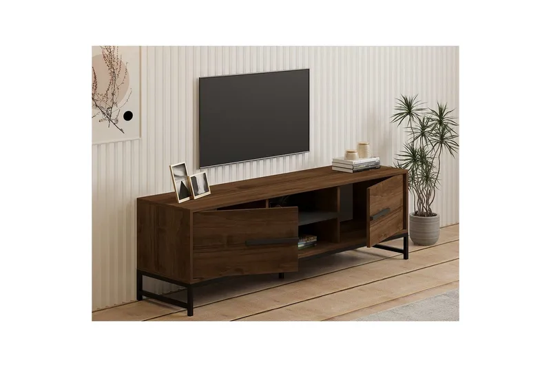 TV-bänk Mono Valnöt - Valnöt - Möbler - TV- & Mediamöbler - TV bänk & mediabänk