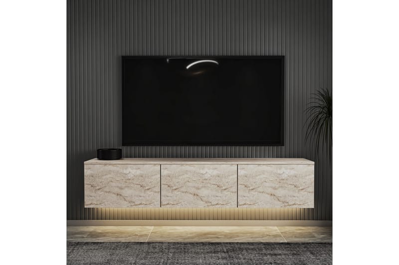 Tv-bänk Neon 160 cm - Beige - Möbler - TV- & Mediamöbler - TV bänk & mediabänk