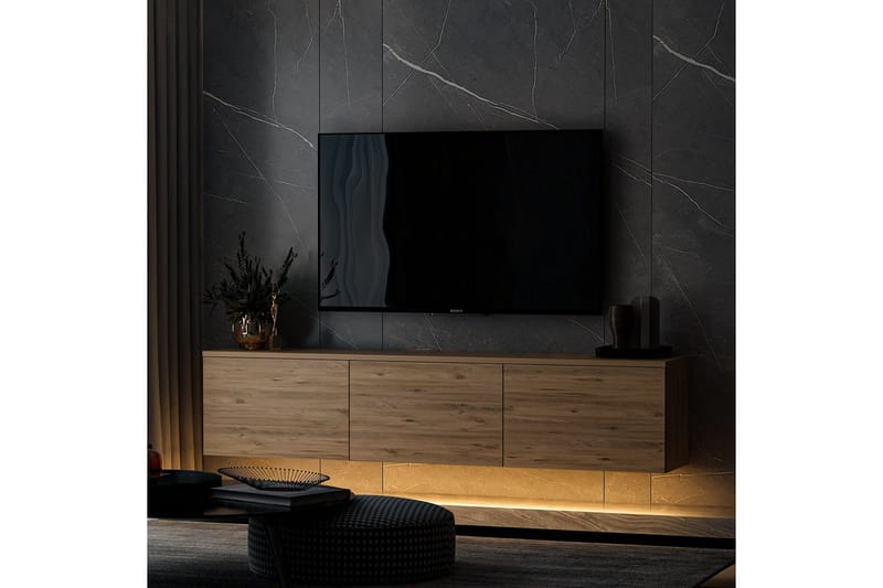 Neon Tv-bänk 160x32 cm Mörkblå - Hanah Home - Möbler - TV- & Mediamöbler - TV bänk & mediabänk