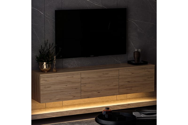 Tv-bänk Neon 160x32 cm Mörkblå - Hanah Home - TV bänk & mediabänk