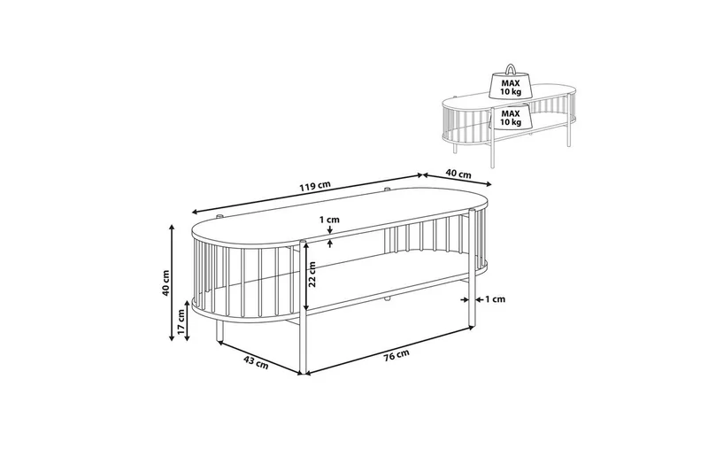 TV-bänk Oreana - Möbler - TV- & Mediamöbler - TV bänk & mediabänk
