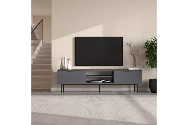 TV-bänk Ranjit Antracit - Antracit - Möbler - TV- & Mediamöbler - TV bänk & mediabänk