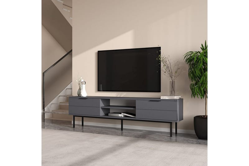 TV-bänk Ranjit Antracit - Antracit - Möbler - TV- & Mediamöbler - TV bänk & mediabänk