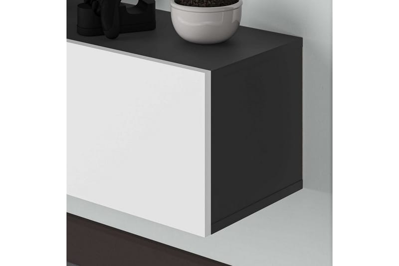 TV-bänk Rasab 180 Antracit / Vit - Antracit / Vit - Möbler - TV- & Mediamöbler - TV bänk & mediabänk