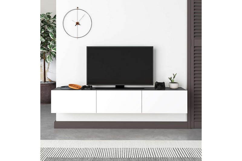 TV-bänk Rasab 180 Antracit / Vit - Antracit / Vit - Möbler - TV- & Mediamöbler - TV bänk & mediabänk