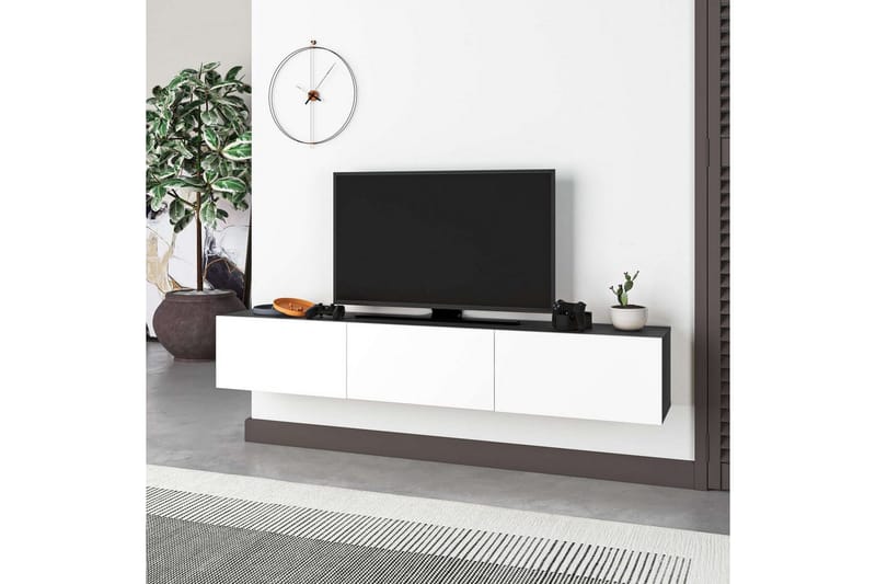 TV-bänk Rasab 180 Antracit / Vit - Antracit / Vit - Möbler - TV- & Mediamöbler - TV bänk & mediabänk