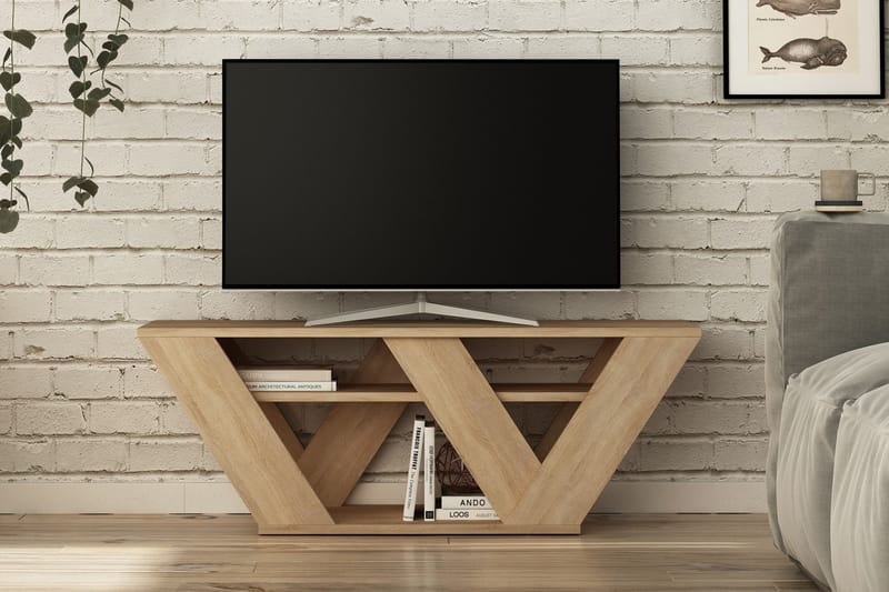 Tv-Bänk Rodger 110 cm - Ljusbrun - TV bänk & mediabänk