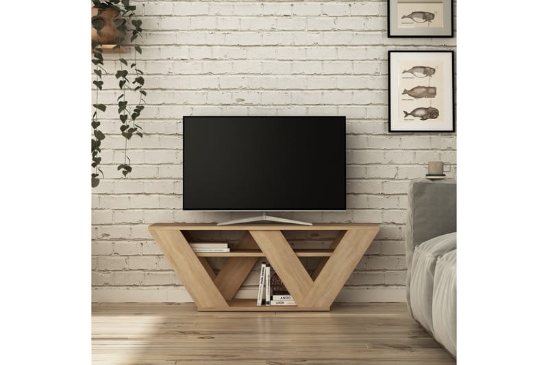 Tv-Bänk Rodger 110 cm - Ljusbrun - TV bänk & mediabänk
