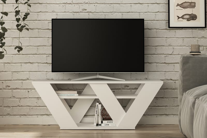 Tv-Bänk Rodger 110 cm - Vit - TV bänk & mediabänk