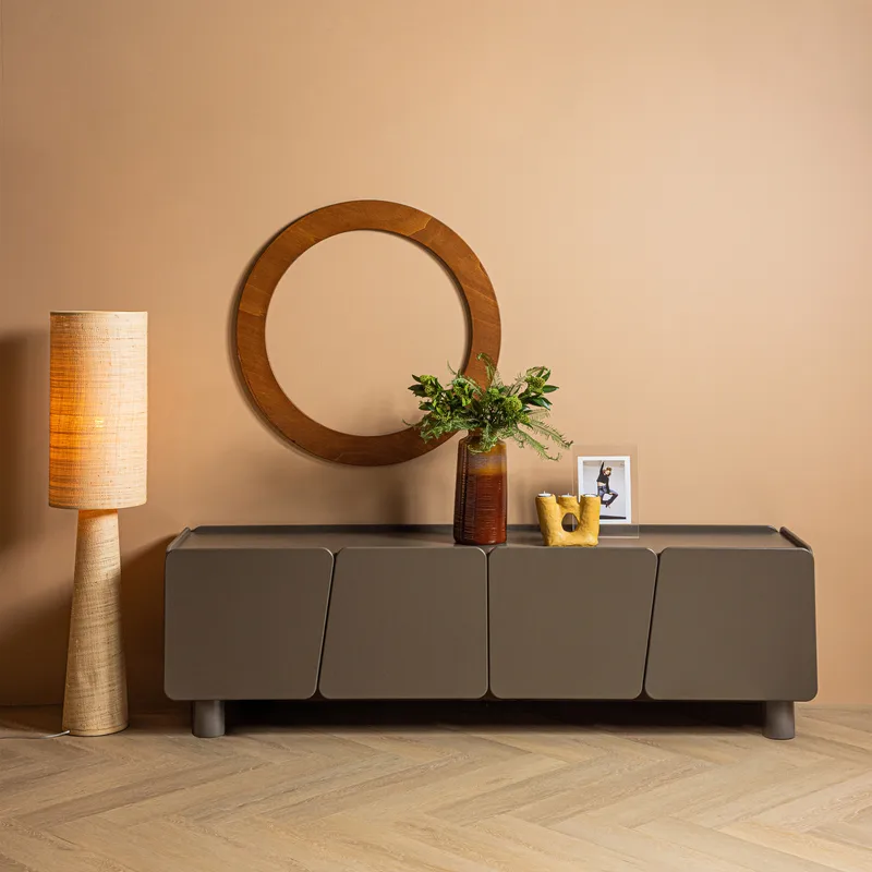 Tv-bänk Root 200 cm - Tryffelbrun - Möbler - TV- & Mediamöbler - TV bänk & mediabänk
