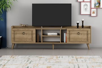 Tv-bänk Rudy 180x35 cm Brun - Hanah Home - Möbler - TV- & Mediamöbler - TV bänk & mediabänk
