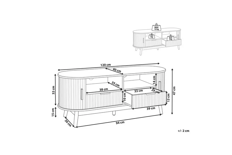 TV-bänk Selah - Möbler - TV- & Mediamöbler - TV bänk & mediabänk
