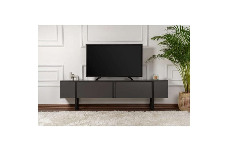 TV-bänk Serenity Antracit Svart - Antracit Svart - Möbler - TV- & Mediamöbler - TV bänk & mediabänk