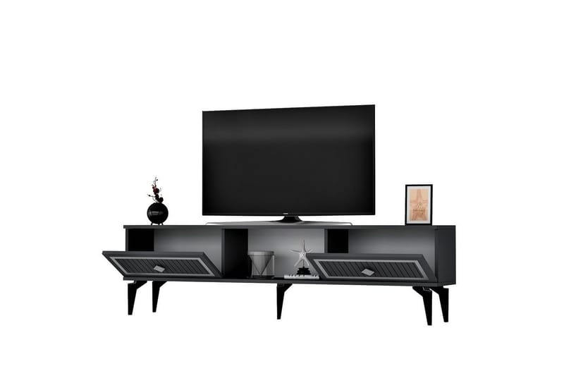TV-bänk Sivaji Antracit / Argentu - Antracit / Argentu - Möbler - TV- & Mediamöbler - TV bänk & mediabänk