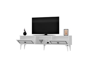TV-bänk Sivaji Vit / Argentu - Vit / Argentu - Möbler - TV- & Mediamöbler - TV bänk & mediabänk