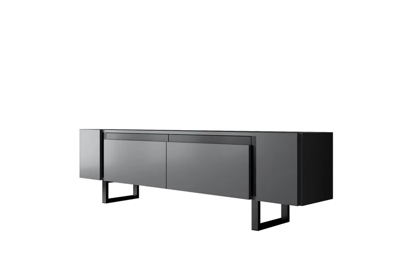 TV-bänk Sozi Antracit / Svart - Antracit / Svart - Möbler - TV- & Mediamöbler - TV bänk & mediabänk