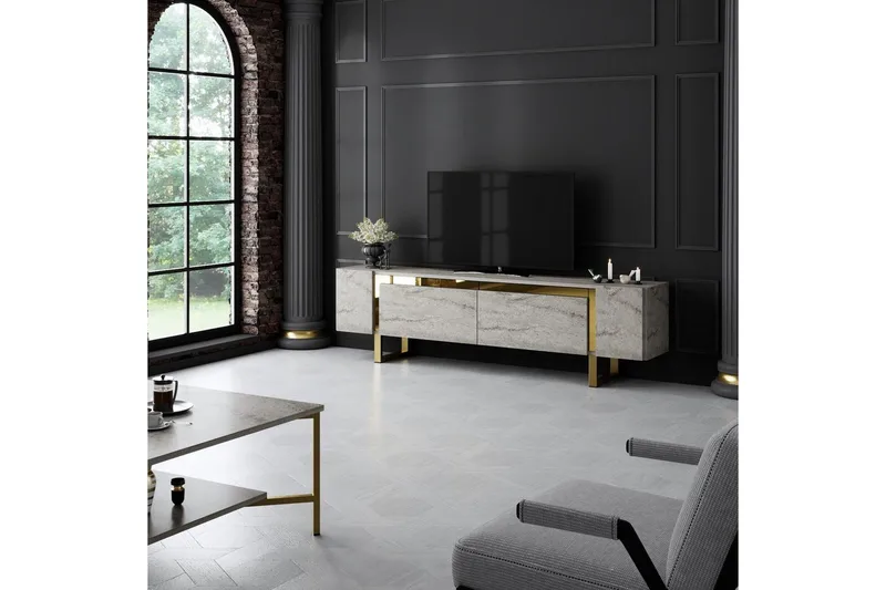 TV-bänk Sozi Travertin / Rany - Travertin / Rany - Möbler - TV- & Mediamöbler - TV bänk & mediabänk