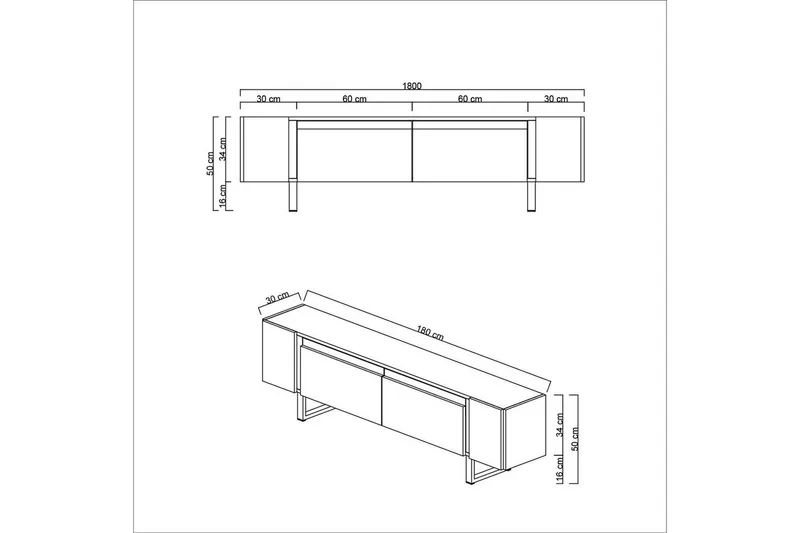 TV-bänk Sozi Travertin / Rany - Travertin / Rany - Möbler - TV- & Mediamöbler - TV bänk & mediabänk