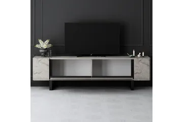 TV-bänk Sozi Travertin / Svart - Travertin / Svart - Möbler - TV- & Mediamöbler - TV bänk & mediabänk