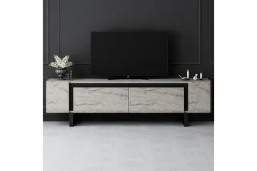 TV-bänk Sozi Travertin / Svart - Travertin / Svart - Möbler - TV- & Mediamöbler - TV bänk & mediabänk