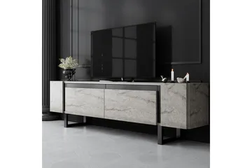 TV-bänk Sozi Travertin / Svart - Travertin / Svart - Möbler - TV- & Mediamöbler - TV bänk & mediabänk