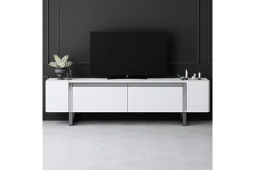 TV-bänk Sozi Vit / Argentu - Vit / Argentu - Möbler - TV- & Mediamöbler - TV bänk & mediabänk