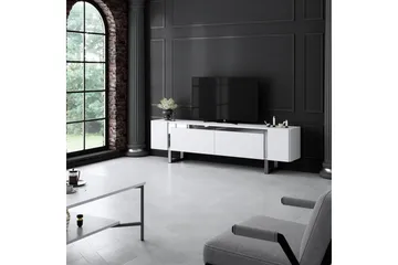 TV-bänk Sozi Vit / Argentu - Vit / Argentu - Möbler - TV- & Mediamöbler - TV bänk & mediabänk