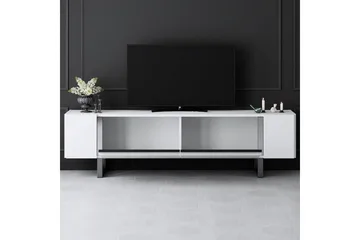 TV-bänk Sozi Vit / Argentu - Vit / Argentu - Möbler - TV- & Mediamöbler - TV bänk & mediabänk