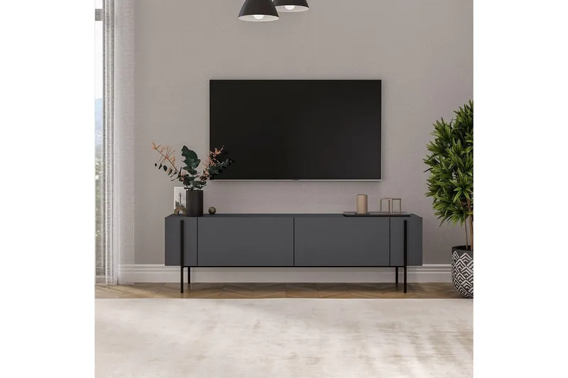 TV-bänk Stira Antracit - Antracit - Möbler - TV- & Mediamöbler - TV bänk & mediabänk