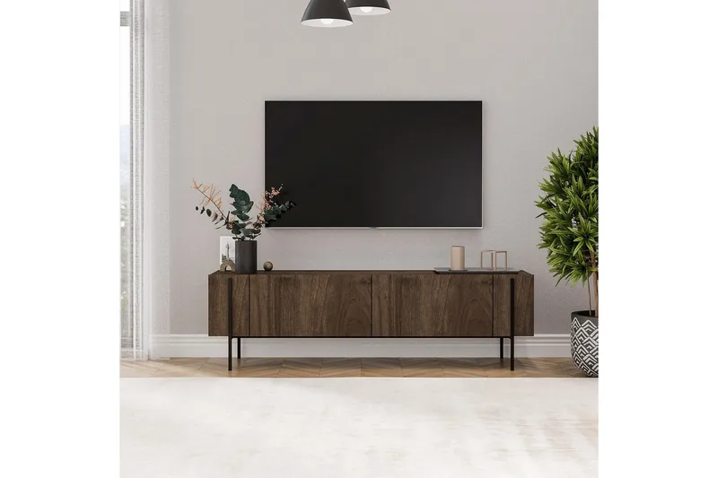 TV-bänk Stira Valnöt - Valnöt - Möbler - TV- & Mediamöbler - TV bänk & mediabänk