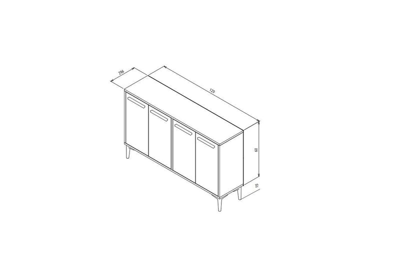 Tv-bänk Stria 120 cm - Antracit - TV bänk & mediabänk