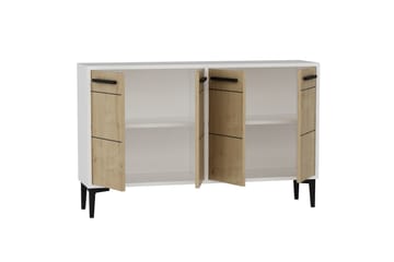 Tv-bänk Stria 120 cm - Vit/Ek - Möbler - TV- & Mediamöbler - TV bänk & mediabänk