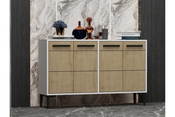 Tv-bänk Stria 120 cm - Vit/Ek - Möbler - TV- & Mediamöbler - TV bänk & mediabänk