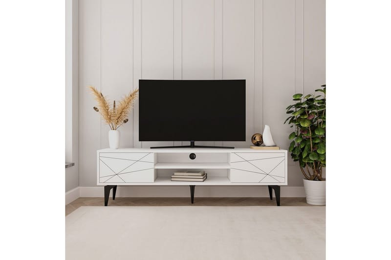 TV-bänk Sudama Vit - Vit - Möbler - TV- & Mediamöbler - TV bänk & mediabänk