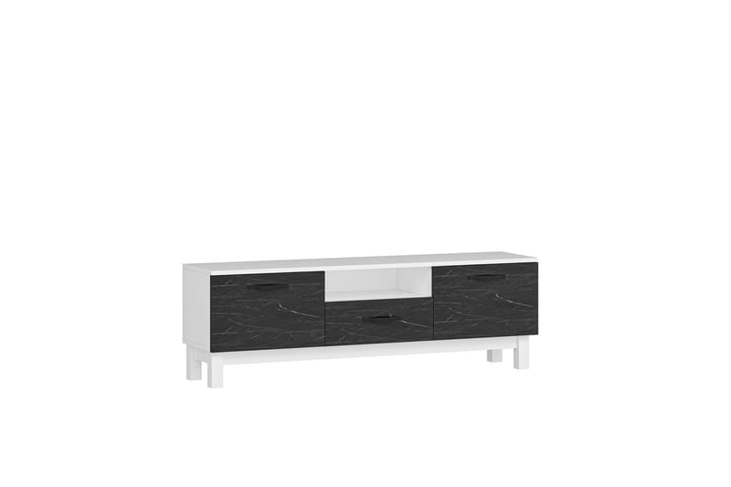 Tv-bänk Suzi 150x35,3 cm Vit/Svart - Hanah Home - TV bänk & mediabänk