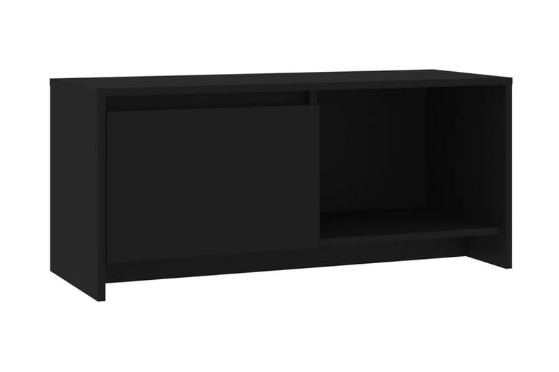 TV-bänk svart 90x35x40 cm spånskiva - Svart - TV bänk & mediabänk