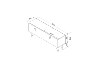 Tv-bänk Tarab 120 cm - Vit - Möbler - TV- & Mediamöbler - TV bänk & mediabänk