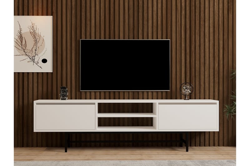 Tv-bänk Tauber 180 cm - Vit - TV bänk & mediabänk