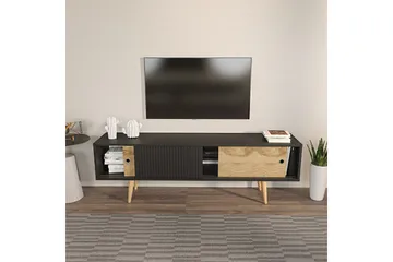 TV-bänk Ticoman Antracit / Ek - Antracit / Ek - Möbler - TV- & Mediamöbler - TV bänk & mediabänk