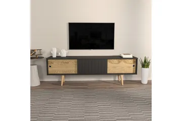 TV-bänk Ticoman Antracit / Ek - Antracit / Ek - Möbler - TV- & Mediamöbler - TV bänk & mediabänk