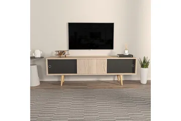 TV-bänk Ticoman Ek / svart - Ek / svart - Möbler - TV- & Mediamöbler - TV bänk & mediabänk